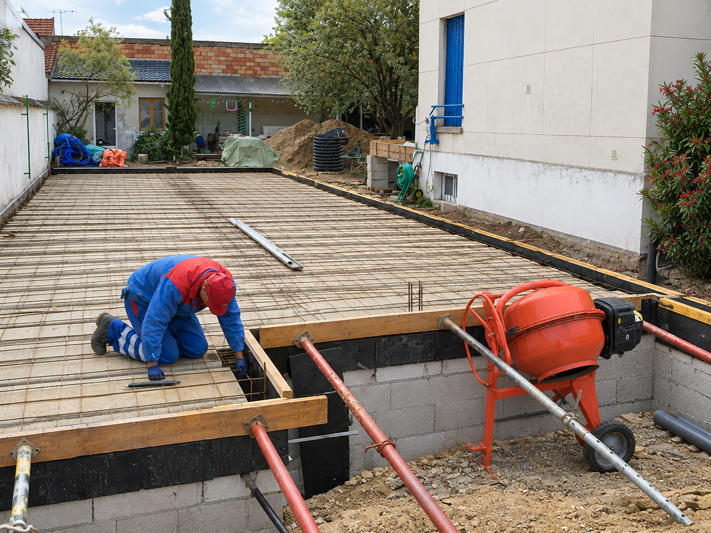 Chantier de rénovation mené par les équipes d'ABR dans le Val-de-Marne