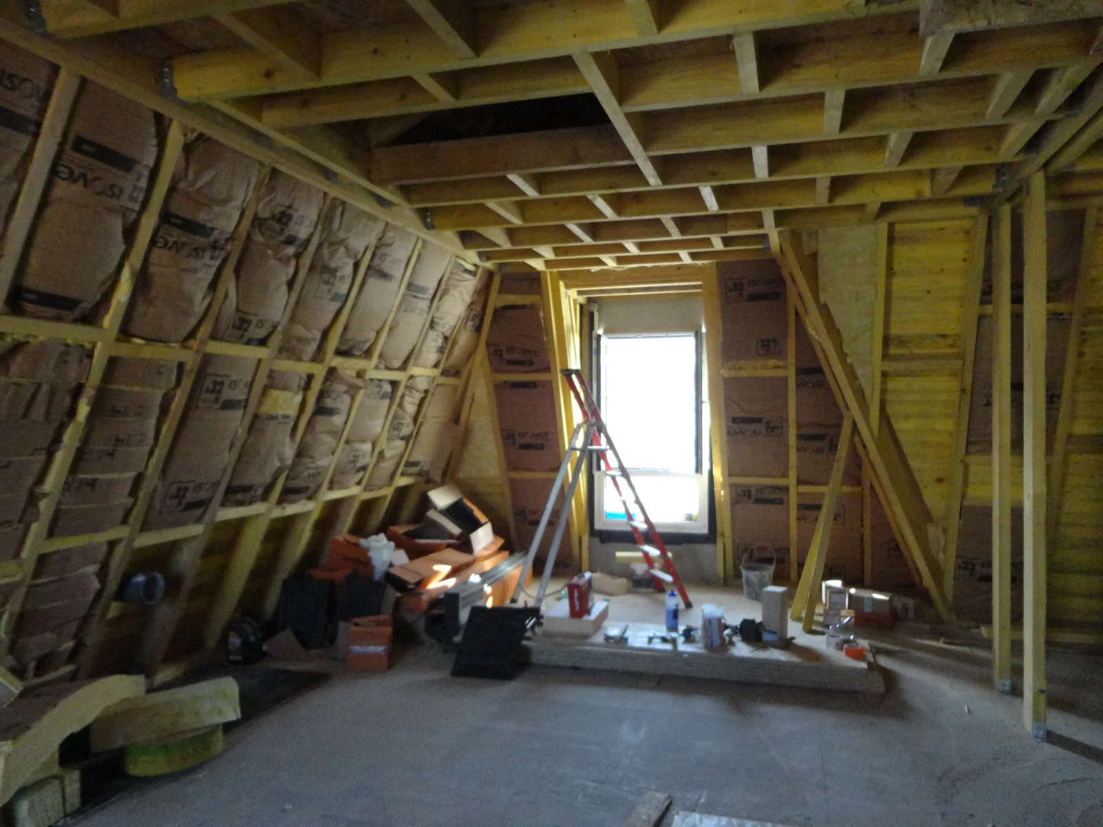 Chantier ABR : Combles en cours d'aménagement