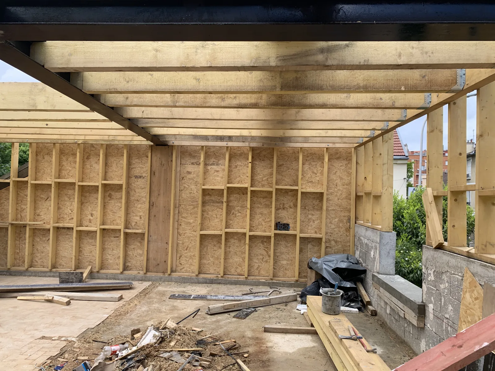 Chantier ABR : Ossature bois et plancher